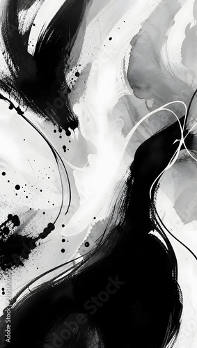 Black and White Abstract Texture Background