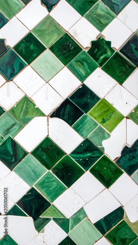 Green  White Tiles.