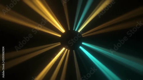 Abstract Light Rays Bursting from Dark Center.