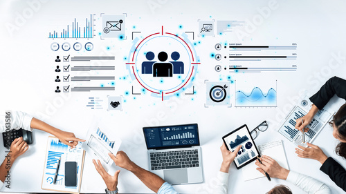 Obraz na płótnie A dashboard for customer relationship management (CRM)