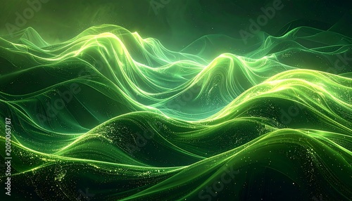 Green Luminous Waves.