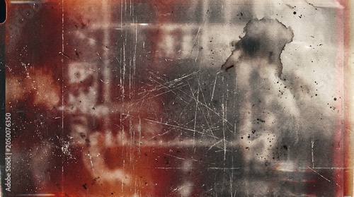 Distressed texture with scratches and faded red and gray tones ideal for vintage or grunge design projects and artistic overlays