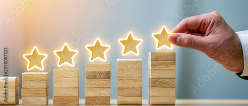 星評価で表現するビジネス目標達成のイメージ