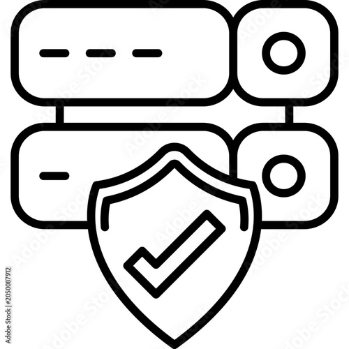 Data Security Line Icon