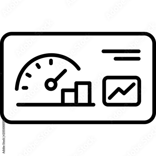 Data Dashboard Line Icon
