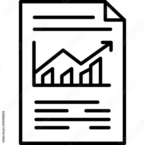 Data Report Line Icon