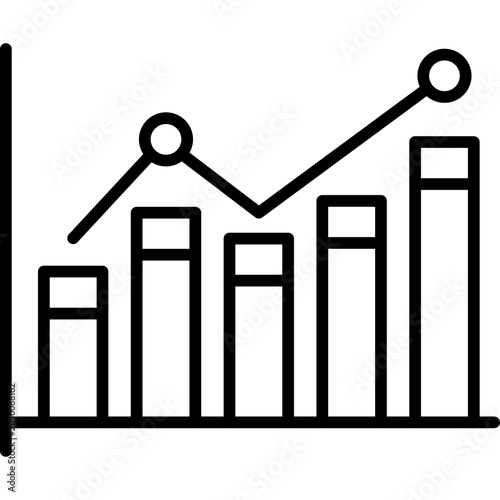 Bar Chart Line Icon