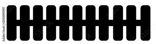 Abstract Repeating Geometric Border PNG, Modern Decorative Divider Frame, Black Horizontal Ornament Clipart