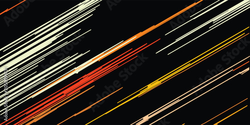 Bild auf Leinwand Abstract colorful light streaks on black background.