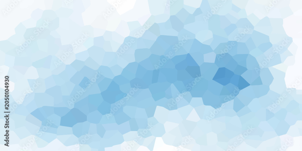 Fototapeta premium Abstract blue geometric background featuring a futuristic mosaic pattern of light triangles with a digital gradient texture for modern technology design.