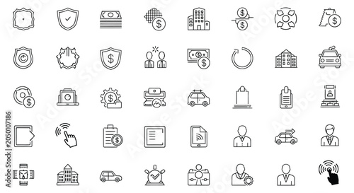 Konstfotografi Collection of various line icons and symbols