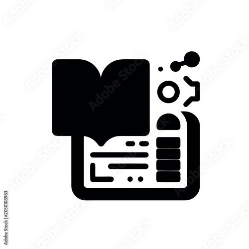 Digital Learning Book Silhouette Education Illustration