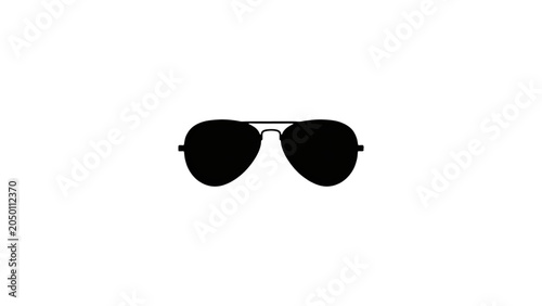 Photos Black classic aviator sunglasses isolated Vector