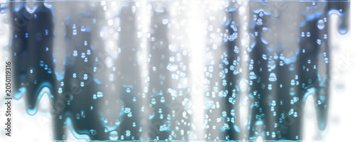 Photography Glowing blue lights fall from above in a mesmerizing display