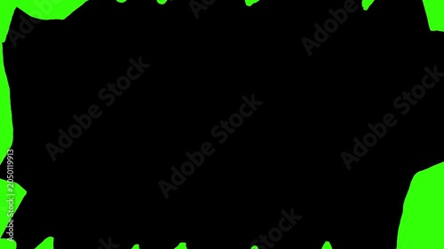 Set of 2D transitions shapes on a black background. Collection includes teeth hearts fire smoke spider web strikes tears and leaves. Simple video transitions for stylish scene change in 4K.