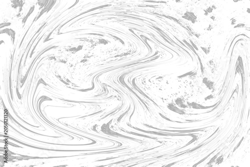 Black and white swirling marble texture isolated on transparent background