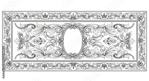 Foto Intricate Ornate Frame Border Design 1.