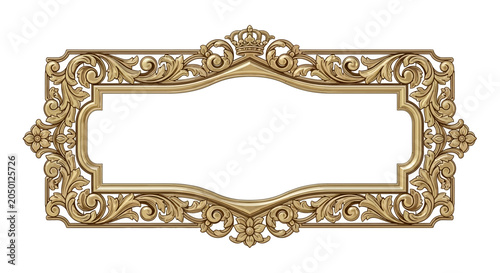 Bild auf Leinwand Ornate gold picture frame border.