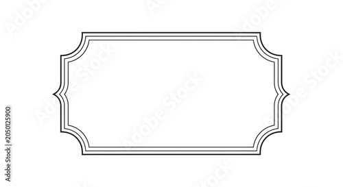 Tableau sur toile Vintage Label Design Template Border.