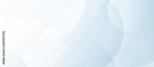 Abstract white and blue background with white curve decoration, minimalist ge...