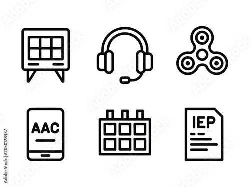 AAC icon set for special education and communication needs