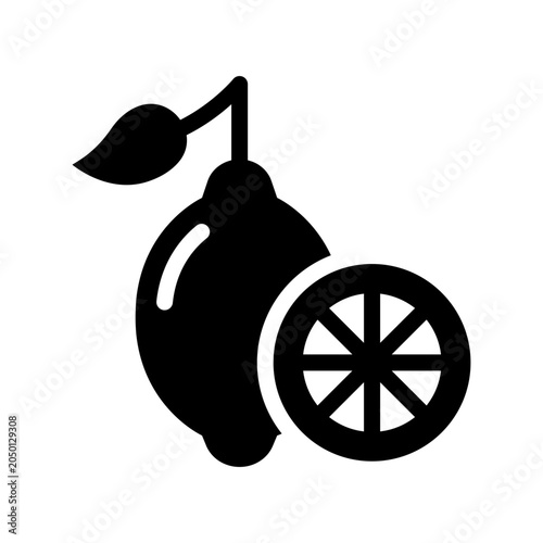  lemon solid icon illustration vector graphic.eps