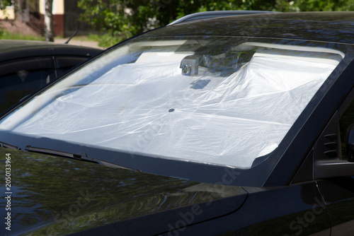 Sunscreen foil film for car windshield.