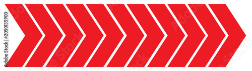 Multiple Red Chevron Arrow Pattern PNG, Directional Navigation Element, Modern Geometric Forward Symbol, Traffic Guide Marker, Infographic Graphic Resource, Transparent Background