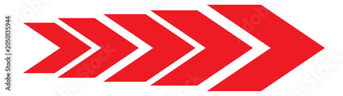 Modern Red Chevron Navigation Arrow PNG, Directional Pointer Sign, Geometric Forward Movement Symbol, Traffic Indicator, Business Presentation Infographic Element, Transparent Background