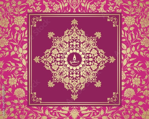Oil lamp, Diwali greetings , royal Rajasthan, India	