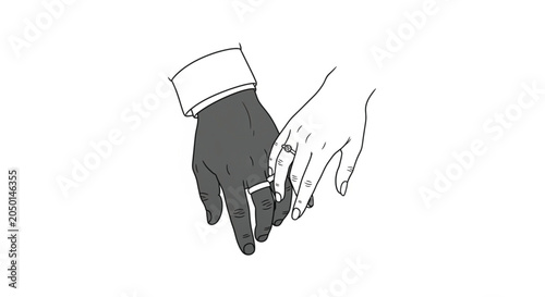 Two hands reaching for each other.