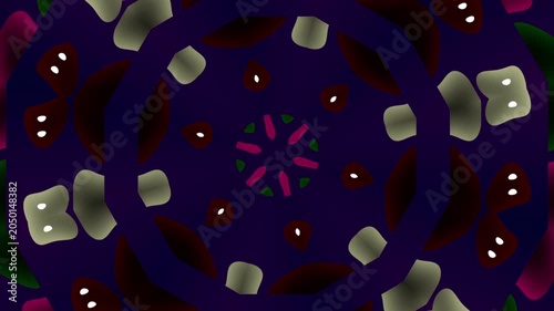 Elegant dark mandala kaleidoscope loop with subtle rotational motion