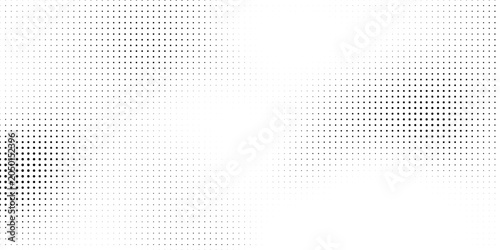 Abstract gray halftone corner wave pattern with fading dots on white background, smooth gradient motion texture, minimal modern digital geometric design composition