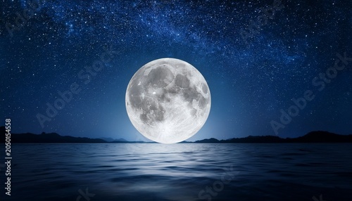 full moon in the night sky