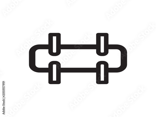 Comparator Icon Line Art Vector Illustration Minimalist Black Outline Symbol