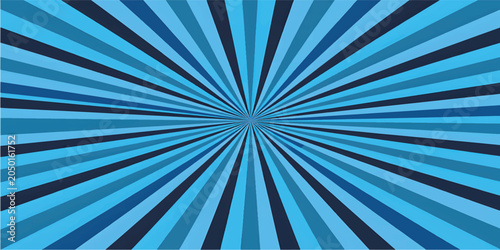 Foto Sunburst Modern retro vintage sunrise blue sunbeam element spiral striped