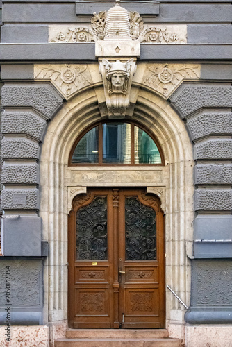 entrance to a historic building, old building, Budapest, Hungary