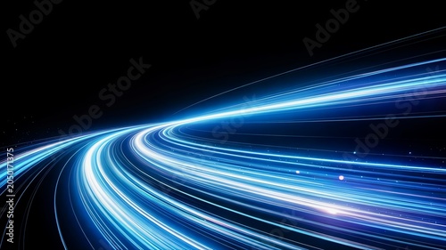 Looping neon trails background.