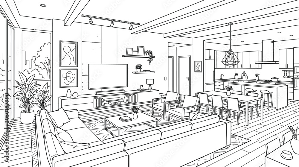 Fototapeta premium drawing of a house