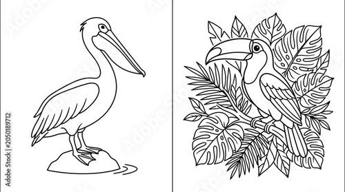 pelican vinyl ready vector illustration