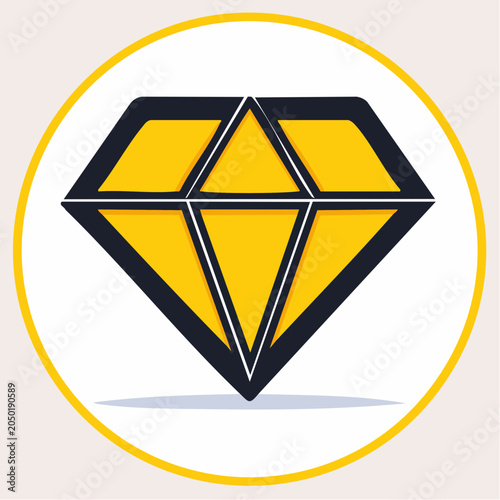 Yellow diamond icon with black outline