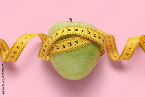 Fresh apple with yellow mea...