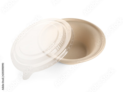Empty takeaway food bowl wi...