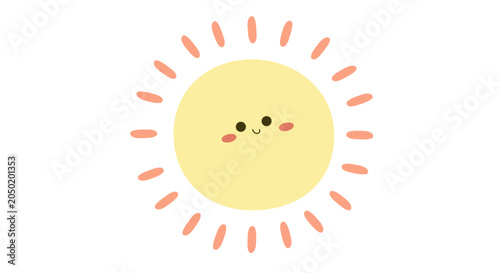 Fotografija Smiling sun with rosy cheeks