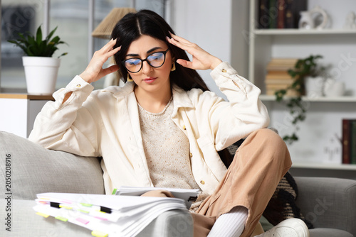Stressed female screenwrite...
