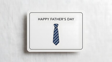 Father's Day greeting card with blue tie