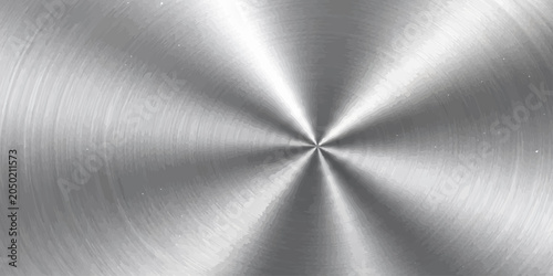 Fényképezés Brushed metal texture background with silver stainless steel plate and shiny alu