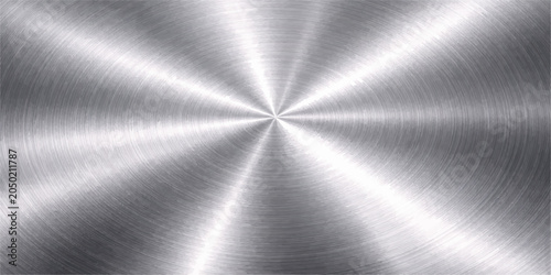 Foto Brushed Metal Texture Background with Silver Steel Plate and Industrial Shiny Su