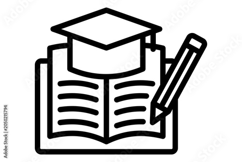 writing icon writing pad Document editing icon with paper page and pencil for notes and office work Copywriting line icon icons related to copywriting