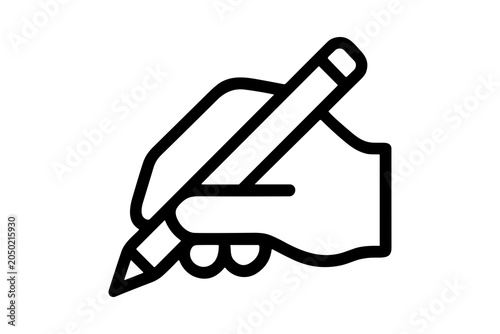 writing icon writing pad Document editing icon with paper page and pencil for notes and office work Copywriting line icon icons related to copywriting